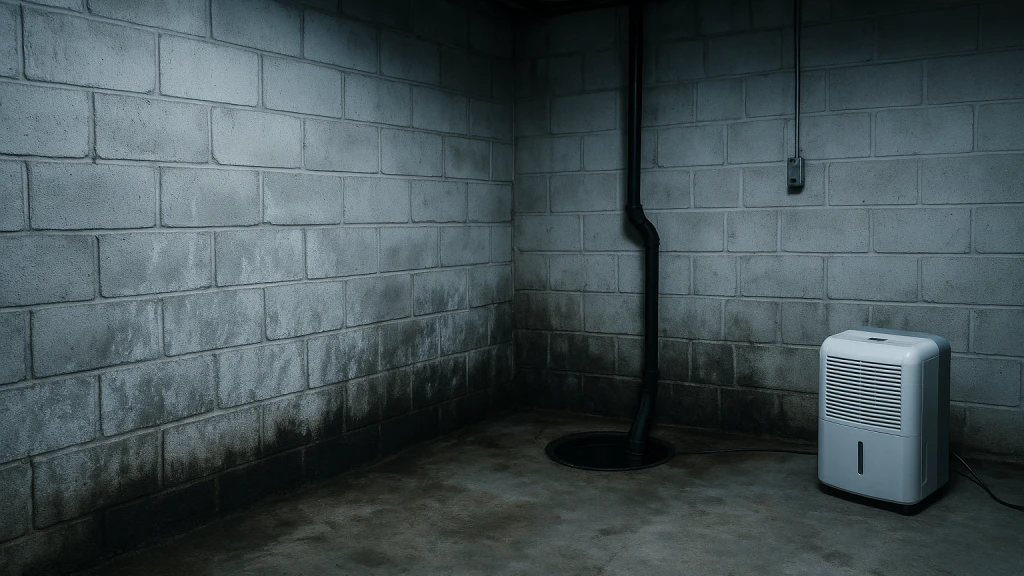 Basement Mold Removal work being performed in a Toledo-area home