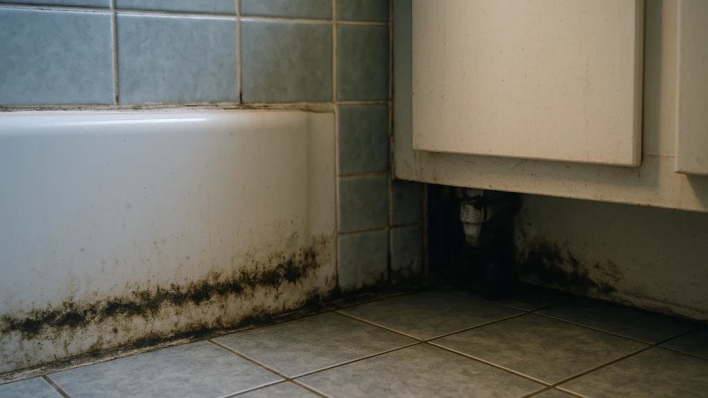Bathroom & Kitchen Mold Removal work being performed in a Toledo-area home